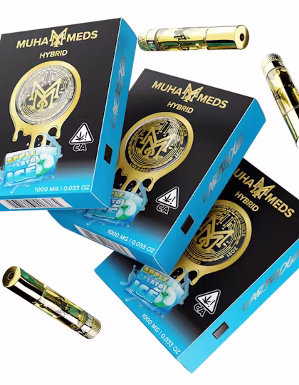 Muha Meds Apple Gelato Ice Distillate Cart